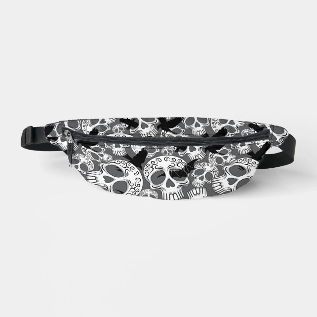 Skull Halloween Dekorative Calaveras Bauchtasche (Vorderseite)