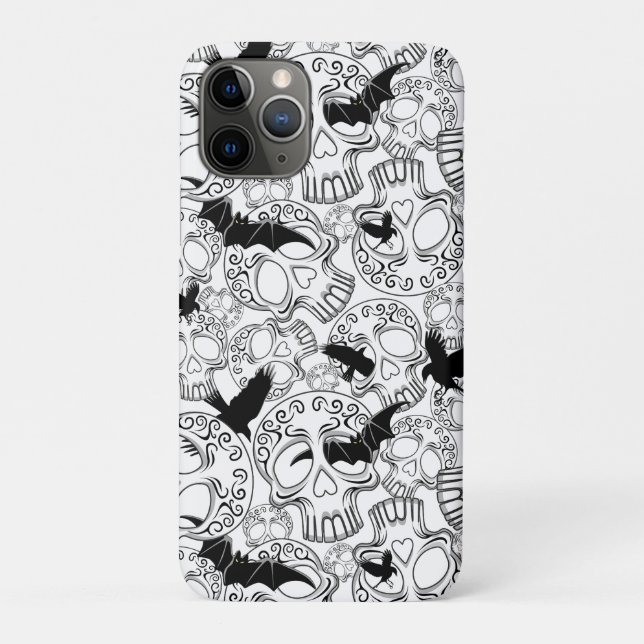 Skull Halloween Dekorative Calaveras Case-Mate iPhone Hülle (Rückseite)