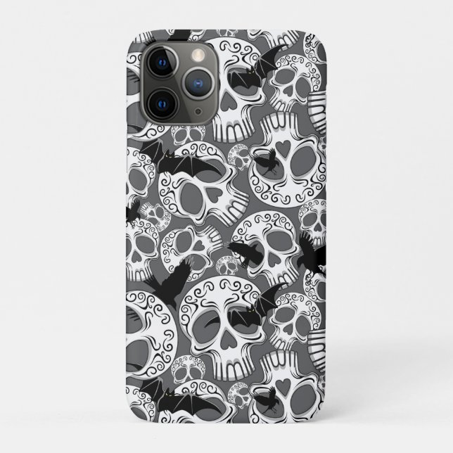 Skull Halloween Dekorative Calaveras Case-Mate iPhone Hülle (Rückseite)