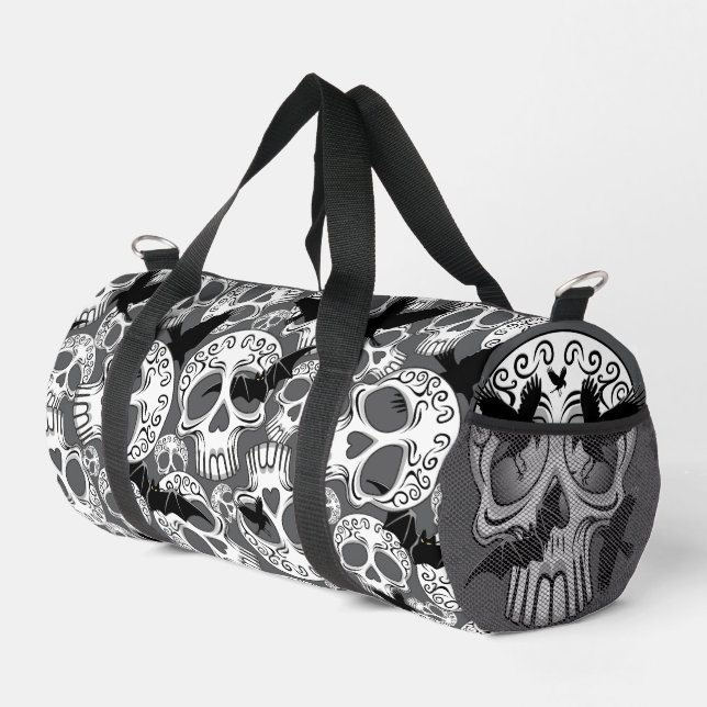 Skull Halloween Dekorative Calaveras Duffle Bag (Rechte Ecke)