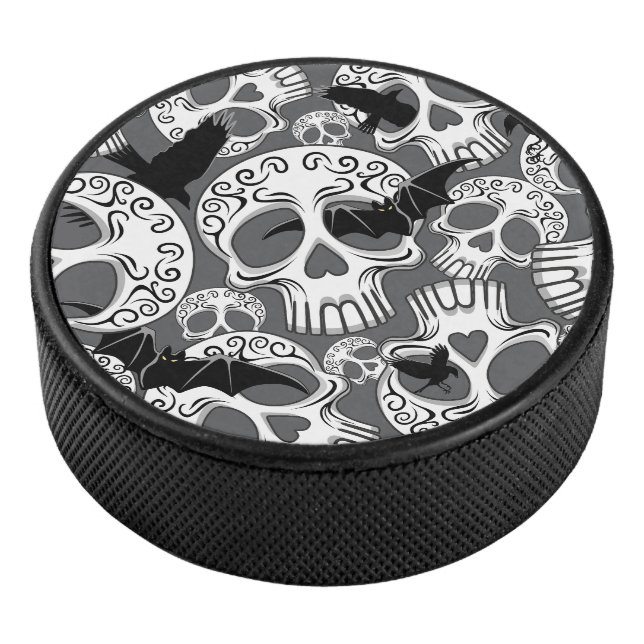 Skull Halloween Dekorative Calaveras Eishockey Puck (3/4)
