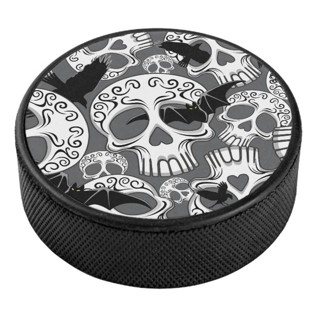 Skull Halloween Dekorative Calaveras Eishockey Puck (3/4)