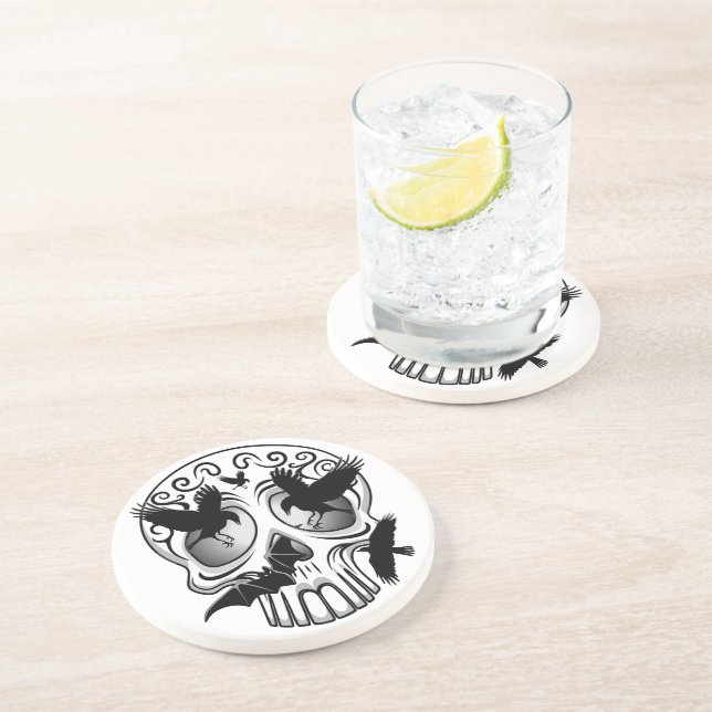 Skull Halloween Dekorative Calaveras Getränkeuntersetzer (Seite)