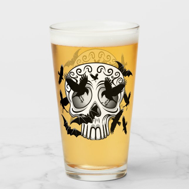 Skull Halloween Dekorative Calaveras Glas (Vorne (Gefüllt))