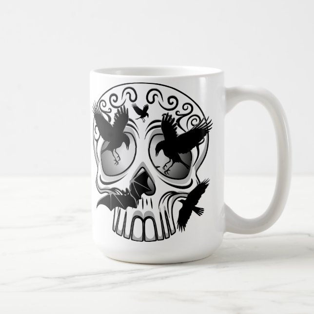 Skull Halloween Dekorative Calaveras Kaffeetasse (Rechts)