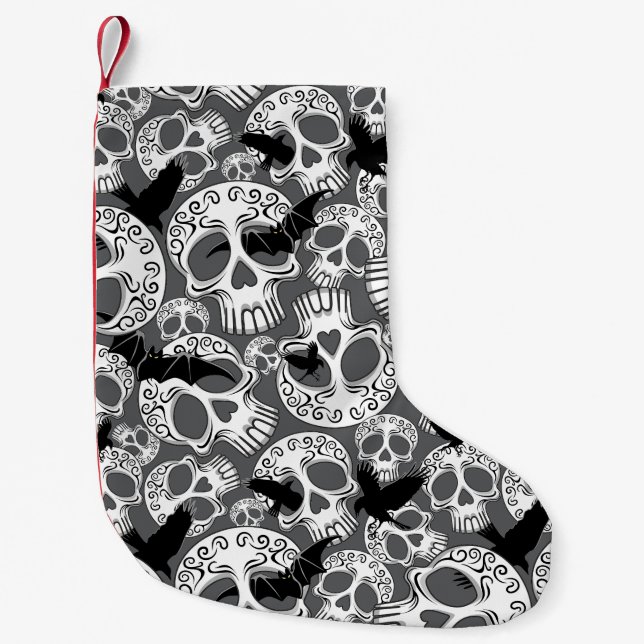 Skull Halloween Dekorative Calaveras Kleiner Weihnachtsstrumpf (Vorderseite)