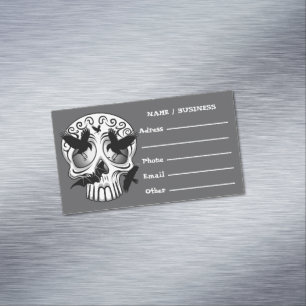 Skull Halloween Dekorative Calaveras Magnetische Visitenkarte