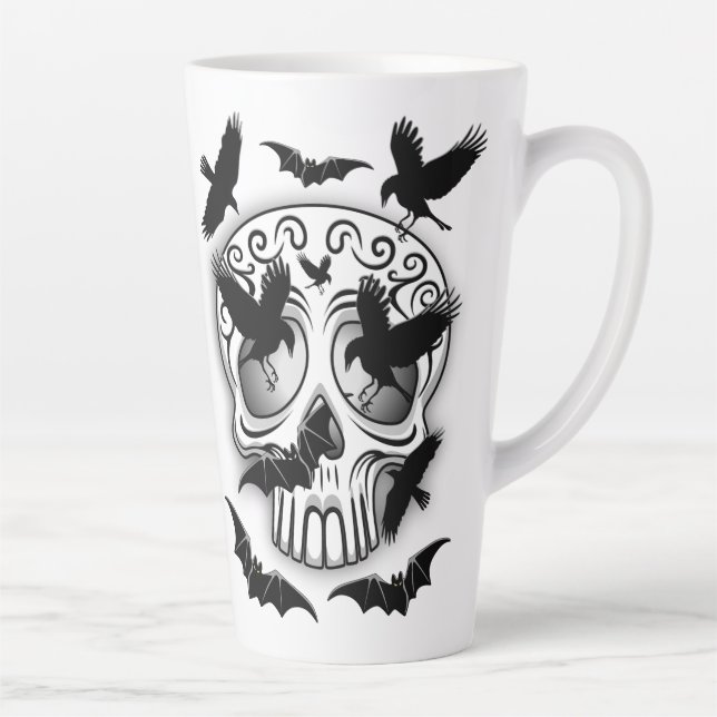 Skull Halloween Dekorative Calaveras Milchtasse (Rechts)