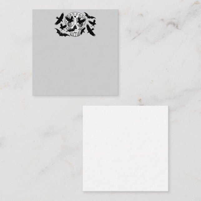 Skull Halloween Dekorative Calaveras Mitteilungskarte (Vorne/Hinten)