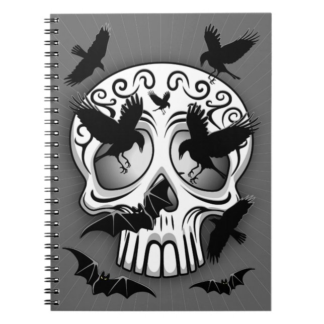 Skull Halloween Dekorative Calaveras Notizblock (Vorderseite)