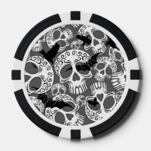 Skull Halloween Dekorative Calaveras Pokerchips