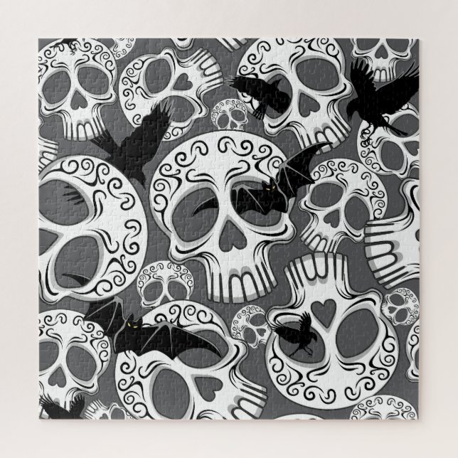 Skull Halloween Dekorative Calaveras Puzzle (Vertikal)