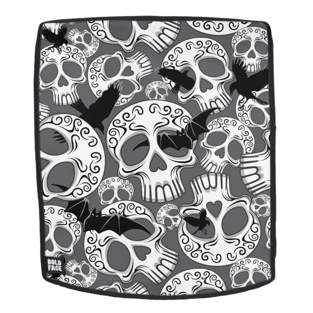 Skull Halloween Dekorative Calaveras Rucksack (Abnehmbare Front)