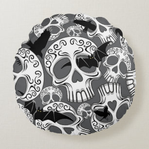 Skull Halloween Dekorative Calaveras Rundes Kissen