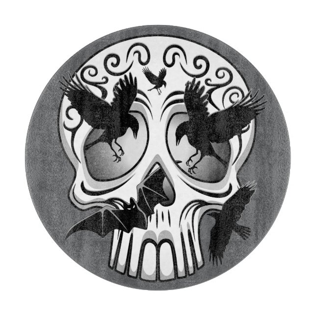 Skull Halloween Dekorative Calaveras Schneidebrett (Vorderseite)