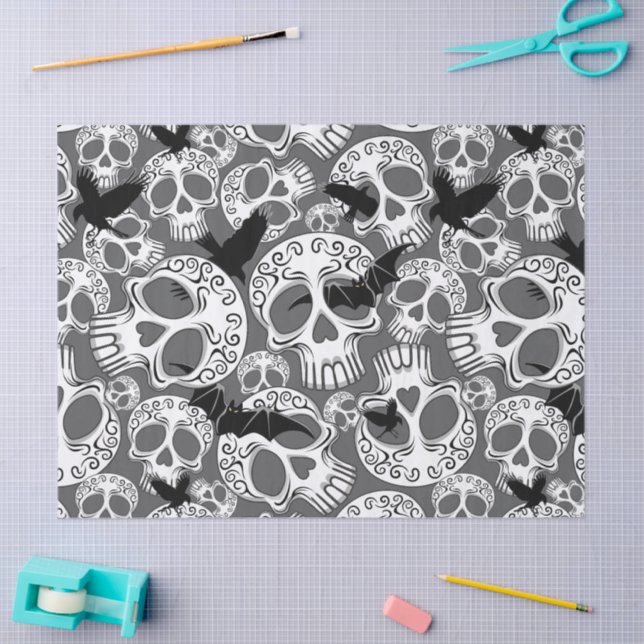Skull Halloween Dekorative Calaveras Seidenpapier (Basteln)