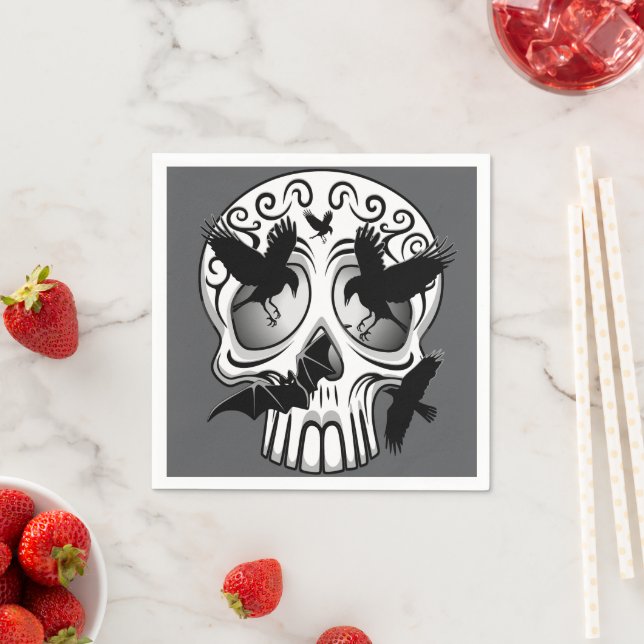 Skull Halloween Dekorative Calaveras Serviette (Beispiel)
