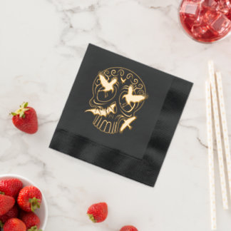Skull Halloween Dekorative Calaveras Servietten Mit Folie