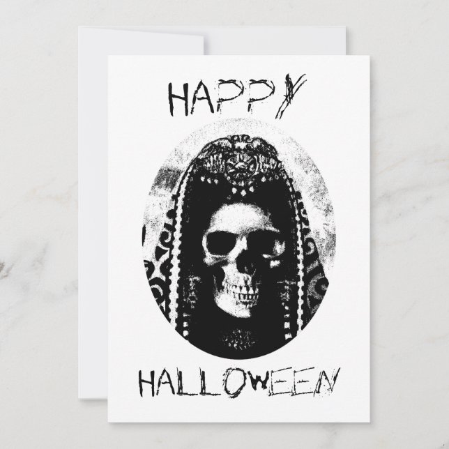 Skull Halloween Invite Einladung (Vorderseite)