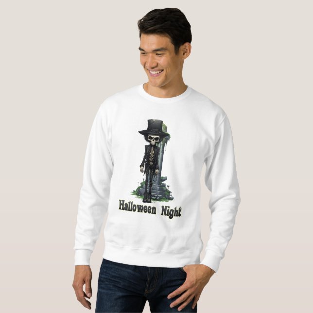 Skull Halloween Nacht Sweatshirt (Vorne ganz)