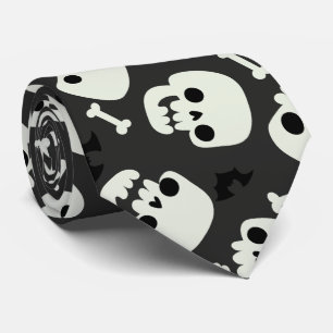 Skull Halloween Nahtloses Muster Krawatte