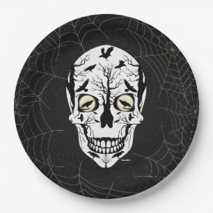 Skull Halloween Paper Teller - Raven Skeleton