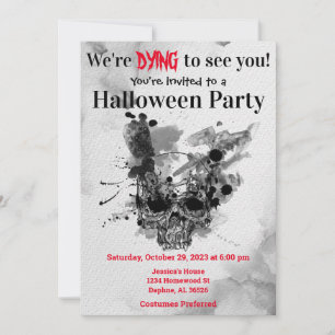 Skull-Halloween-Party Einladung
