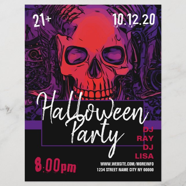 Skull-Halloween-Party-Event-Flyer Flyer (Vorne)