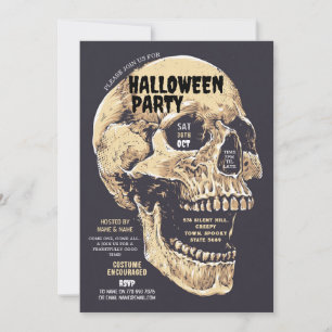 Skull Halloween-Party Skeleton Horror House Einladung