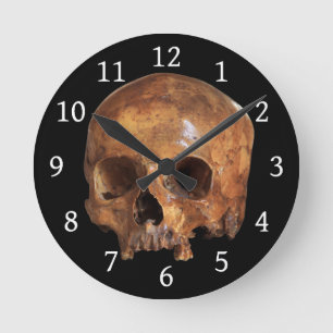 Skull Halloween Runde Wanduhr