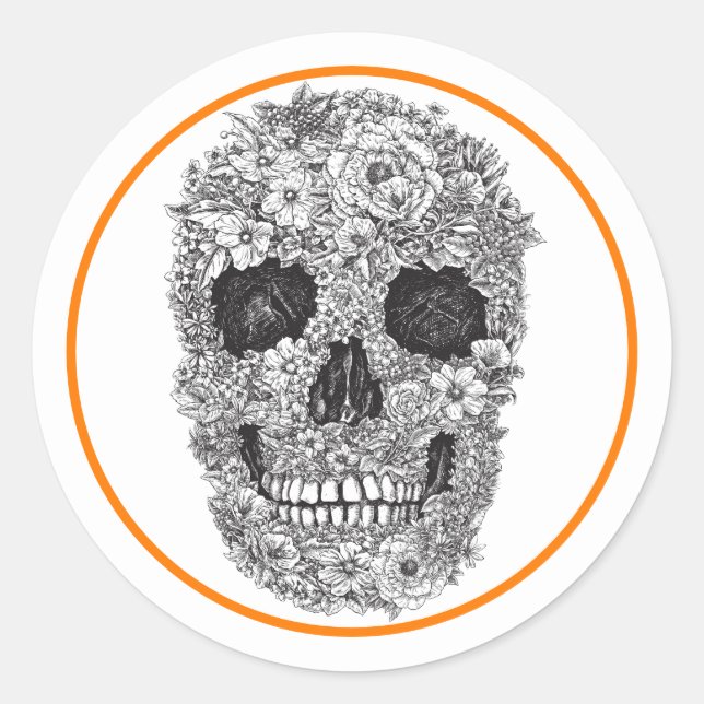 SKULL HALLOWEEN TAG DES TOTEN STICKERS (Vorderseite)