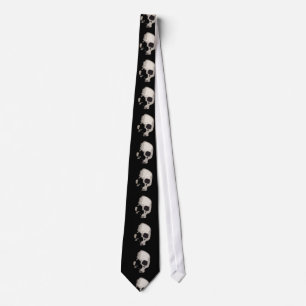 Skull Hand Drawn Artwork Neck Tie Krawatte