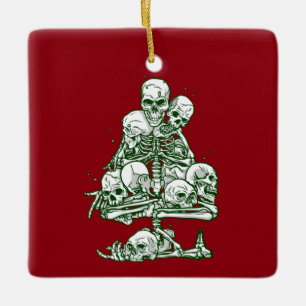 skull hässlichen Weihnachtsbaum Skelett gotisch Keramikornament
