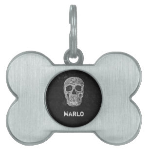 Skull Head Gothic Black and White Grunge Tiermarke