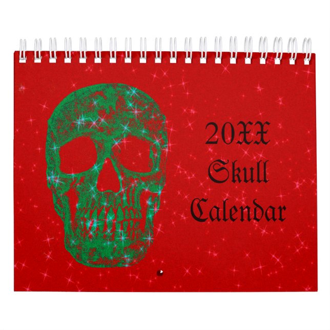 Skull Head Gothic Girly Fun Trendy Art 2024 Kalender (Titelbild)