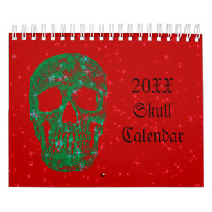 Skull Head Gothic Girly Fun Trendy Art 2024 Kalender