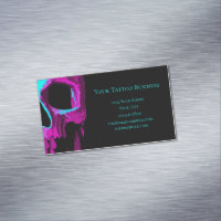Skull Head Gothic Neon Lila Aquamarin Black Design