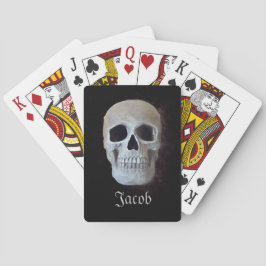 Skull Head Gothic Schwarz und Weiß Trendy Art Spielkarten