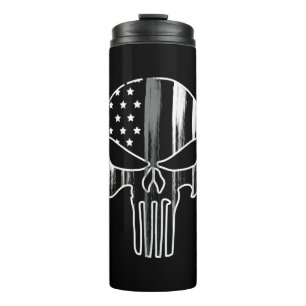 SKULL Head Korrektur Officer Flag Thermal Tumble Thermosbecher