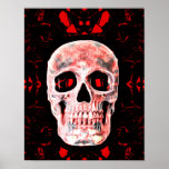 Skull Head Pop Art Gothic Black Modern Poster<br><div class="desc">Skull Kopf gothischen Popart moderne Kultur Scrapbooking Papier. Dieses Papier ist mehr als doppelt so dick wie 18 Pfund Papiertaschentuch für Ihre handwerklichen Entkopplungsprojekte. Cool,  gruselig,  rot schwarz. Bildrecht Marg Seregelyi Fotografie.</div>