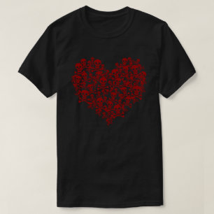 Skull Heart Red T - Shirt