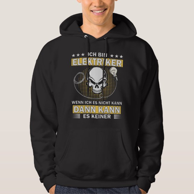 Skull I Am Electrician Hoodie (Vorderseite)
