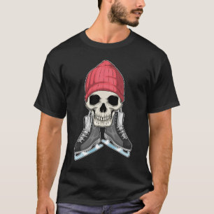 Skull Ice Skaten Ice Skate T-Shirt