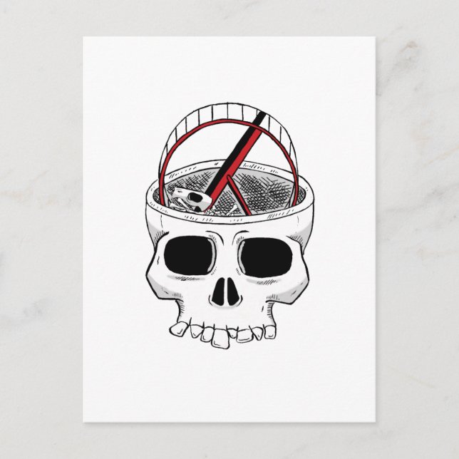 Skull-Idiot Postkarte (Vorderseite)