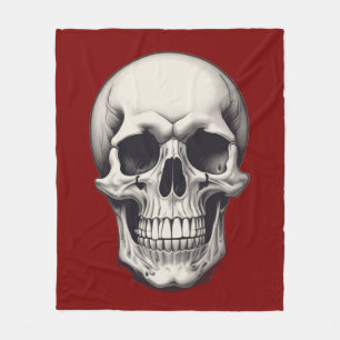 Skull Illustration Fleecedecke