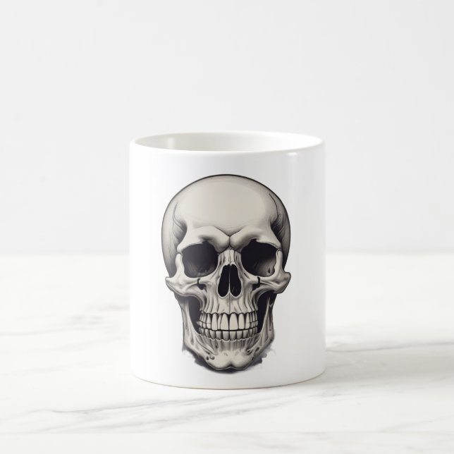 Skull Illustration Kaffeetasse (Mittel)