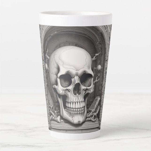 Skull Illustration Milchtasse (Vorderseite)