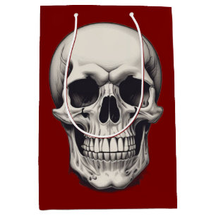 Skull Illustration Mittlere Geschenktüte