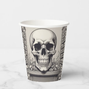 Skull Illustration Pappbecher