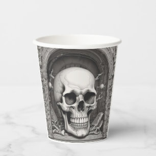 Skull Illustration Pappbecher